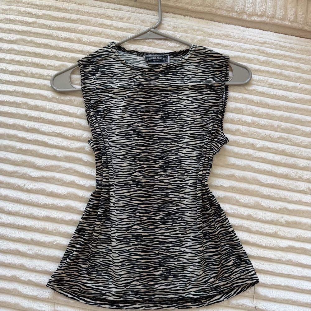 Zebra Print Sleeveless Top